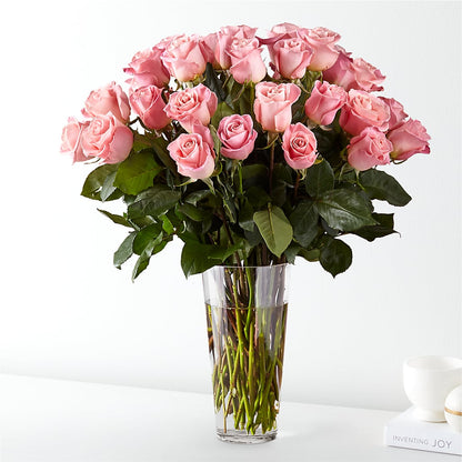 Long Stem Pink Rose Bouquet